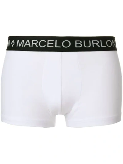 MARCELO BURLON COUNTY OF MILAN ESKEL四角裤 - 白色