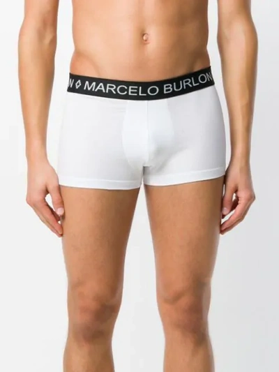 MARCELO BURLON COUNTY OF MILAN ESKEL四角裤 - 白色