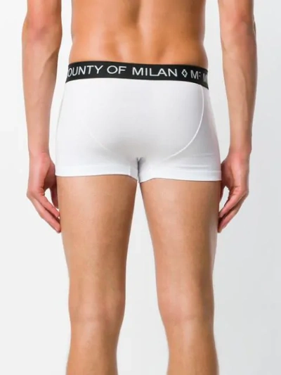 MARCELO BURLON COUNTY OF MILAN ESKEL四角裤 - 白色