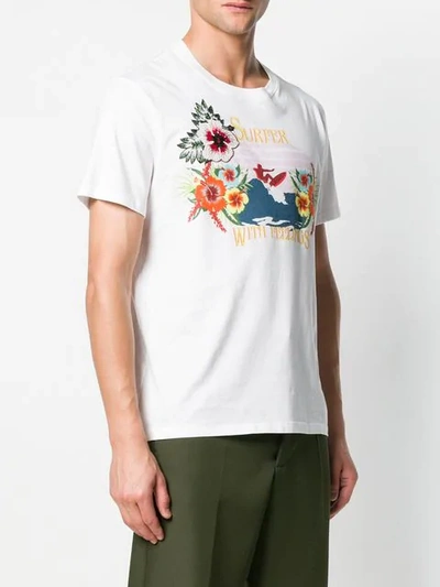 Shop Valentino Surfers With Feelings T In White