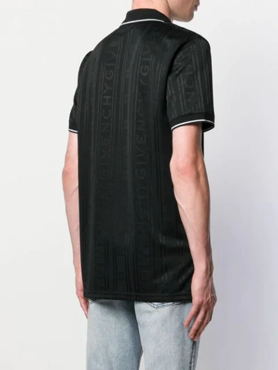 Shop Givenchy Logo Polo Shirt In 001 Black