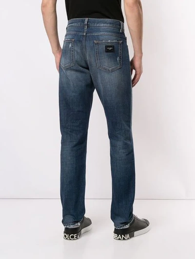 Shop Dolce & Gabbana Regular Slim Jeans In Blue