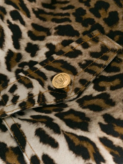 Shop Versace Hemd Mit Leoparden-print In A77w Black Animal