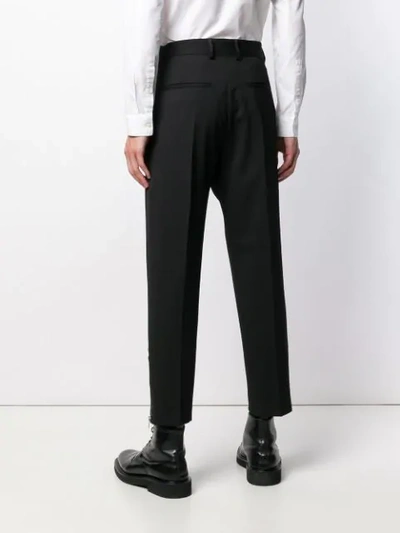 Shop Mcq By Alexander Mcqueen Cropped Tailored Trousers In Black