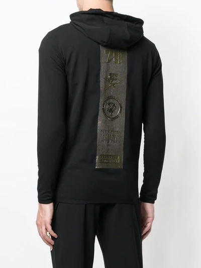 Shop Plein Sport Hooded Jacket In Black