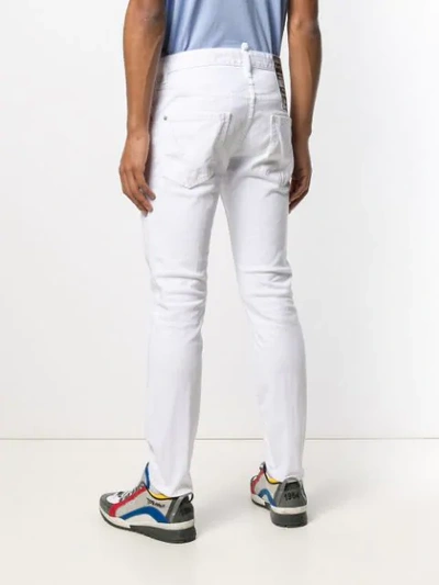 Shop Dsquared2 Skater Skinny Jeans In White