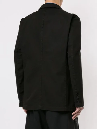Shop Msgm Classic Casual Blazer In Black