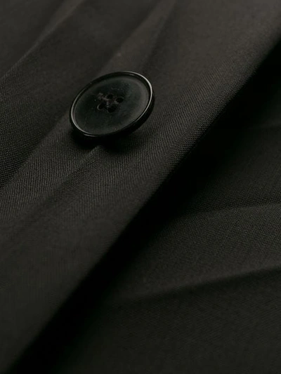 Shop Valentino Pleated Coat In Black