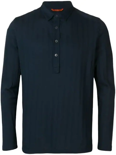 Shop Barena Venezia Striped Polo Shirt In Blue