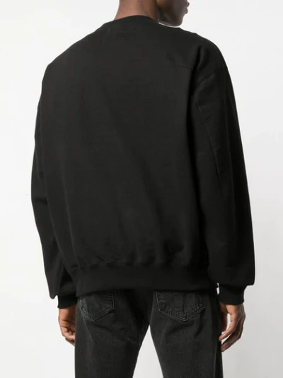 Shop Doublet Embroidered Sweatshirt In Black