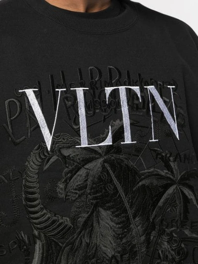 Shop Doublet Embroidered Sweatshirt In Black