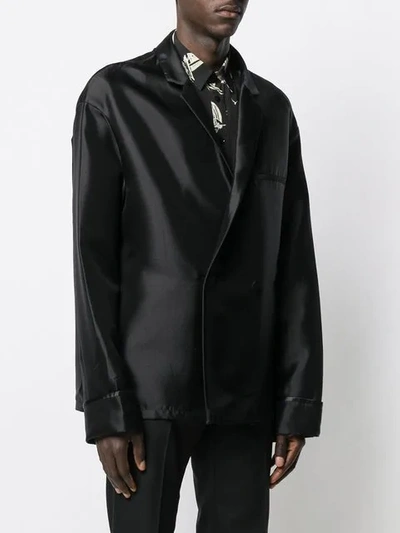 Shop Haider Ackermann Double Breasted Jacket In 099   Black