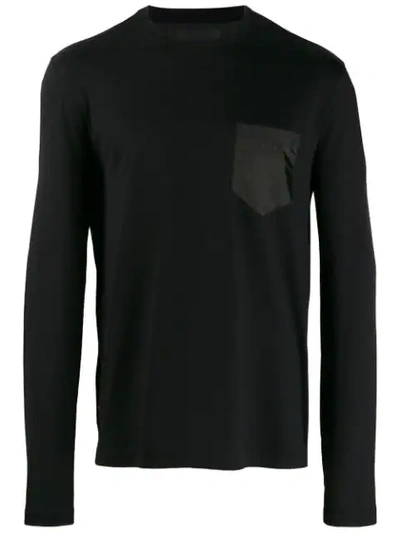 Shop Prada Relaxed Fit Sweatshirt In Black