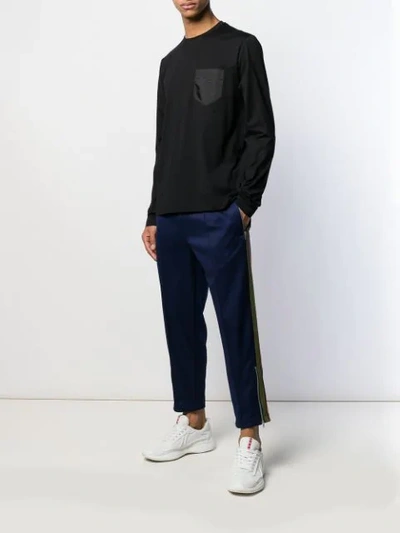 Shop Prada Relaxed Fit Sweatshirt In Black