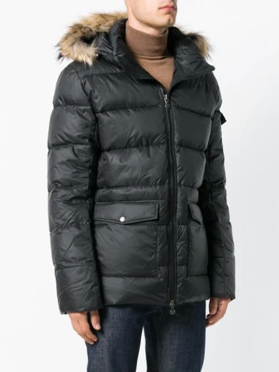 Shop Pyrenex Hooded Parka Coat - Black