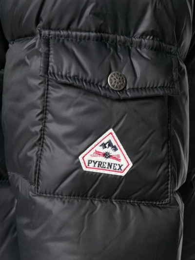 Shop Pyrenex Hooded Parka Coat - Black