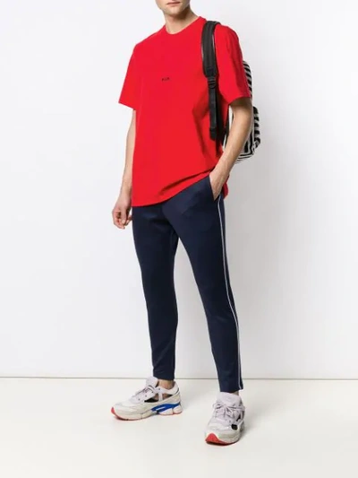 Shop Msgm Logo Printed T In Red