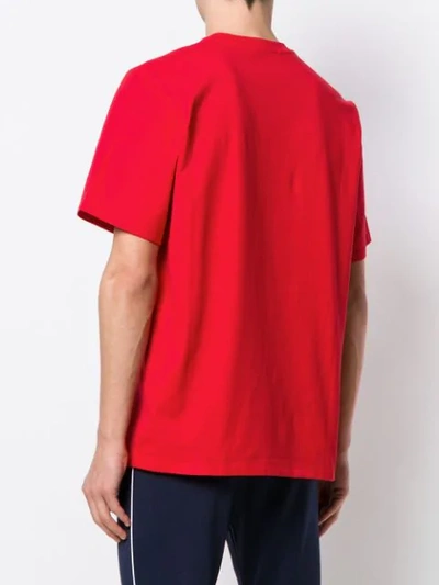 Msgm Logo Printed T In Red