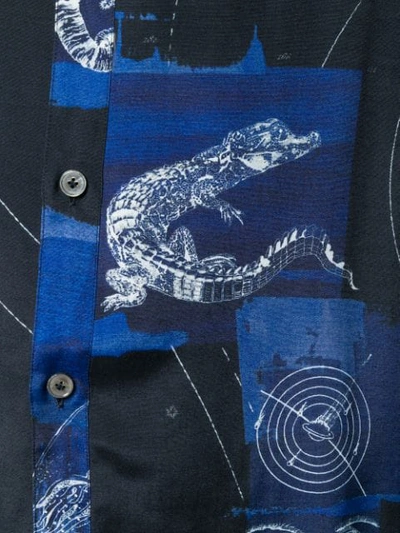 Shop Lanvin Hemd Mit Animal-print - Blau In Blue