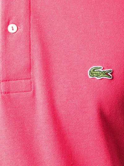 Shop Lacoste Contrast Logo Polo Shirt In Pink