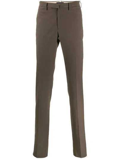 Shop Incotex Slim Fit Tailored Trousers In Brown