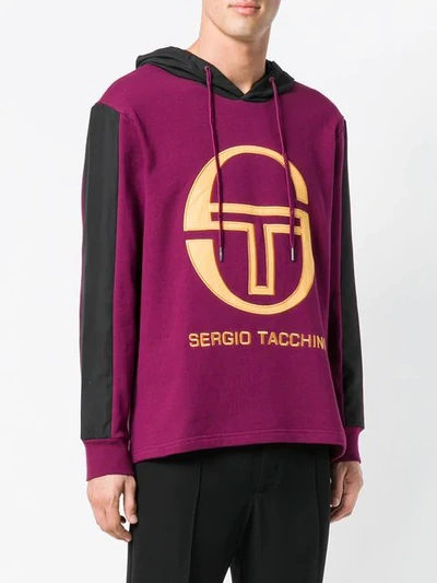 Shop Sergio Tacchini Logo Hoodie - Pink
