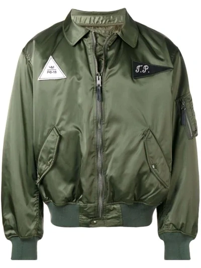 GOSHA RUBCHINSKIY GOSHA RUBCHINSKIY LOGO PATCH BOMBER JACKET - GREEN 