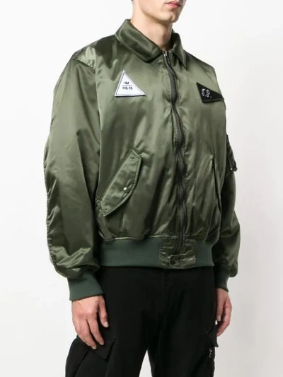 Gosha Rubchinskiy Logo Patch Bomber Jacket - Green In Green