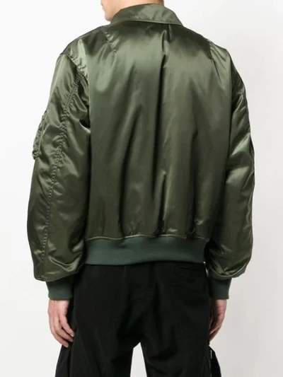 Gosha Rubchinskiy Logo Patch Bomber Jacket - Green In Green