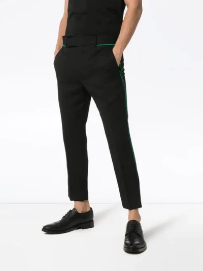 Shop Haider Ackermann Embroidered Tailored Trousers In Black