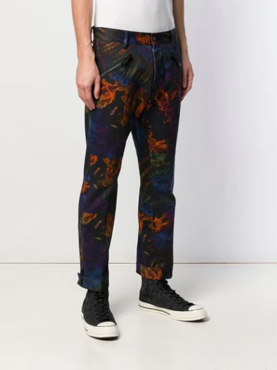 Shop Dsquared2 Tie-dye Printed Trousers In Blue