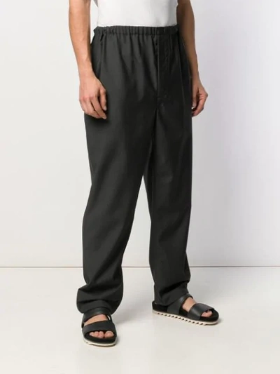 Shop Lemaire Loose Fit Track Trousers In Grey