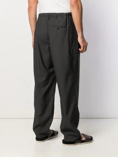 Shop Lemaire Loose Fit Track Trousers In Grey
