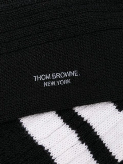 Shop Thom Browne 4-bar Baby Cable Socks In 001 Black