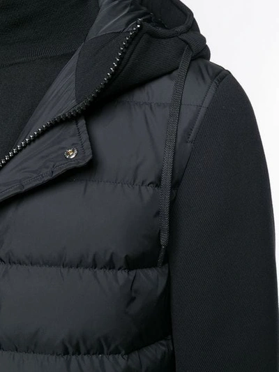 Shop Herno Daunenjacke Mit Kontrastärmeln In Black