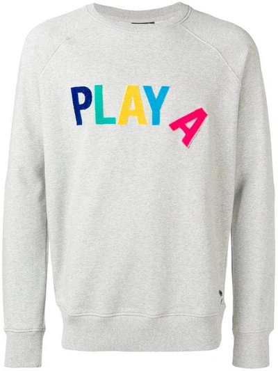 Shop Ron Dorff Playa Embroidered Sweatshirt In Grey