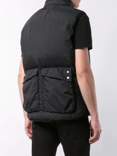 Shop Alyx Asymmetric Puffer Vest In Black