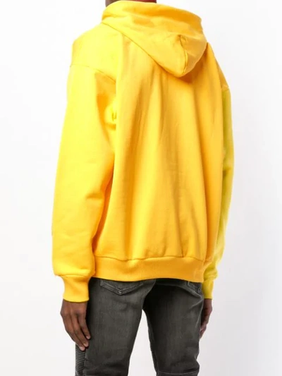 Shop Diesel Logo Embroidered Hoodie In Yellow