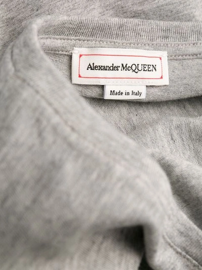 ALEXANDER MCQUEEN FLORAL SKULL PRINT T-SHIRT - 灰色