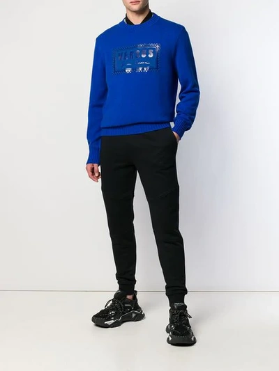 Shop Versus Printed Sweatshirt In Blue
