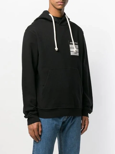 Shop Maison Margiela Stereotype Patch Hoodie In Black