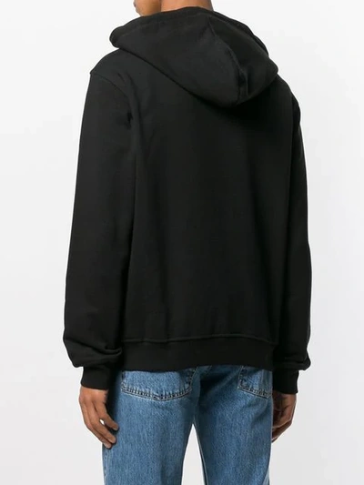 Shop Maison Margiela Stereotype Patch Hoodie In Black