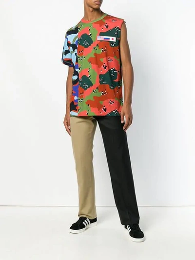 Gosha Rubchinskiy Camouflage Hybrid T-shirt In Multicolour