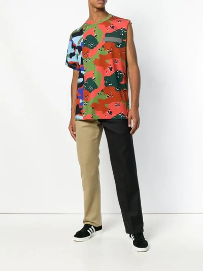 Gosha Rubchinskiy Camouflage Hybrid T-shirt In Multicolour