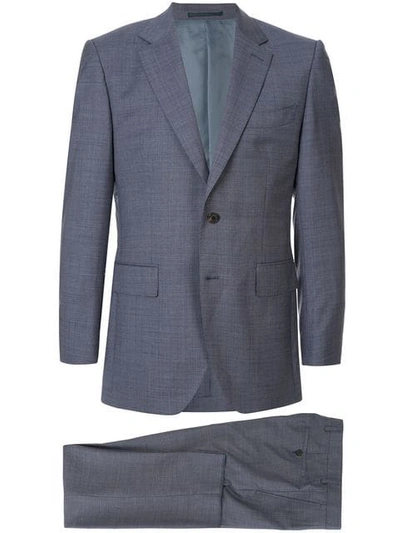 GIEVES & HAWKES MINI GEOMETRIC PRINT SUIT - 蓝色