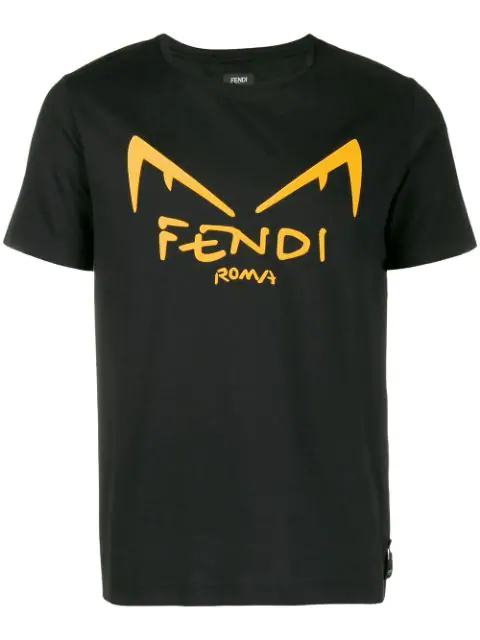 fendi black and yellow t shirt