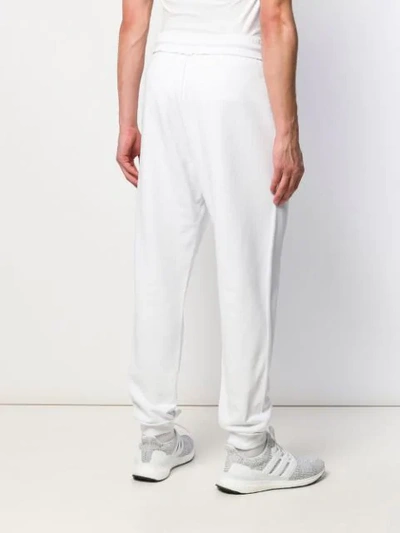 Shop Maison Margiela Tapered Sweatpants In White