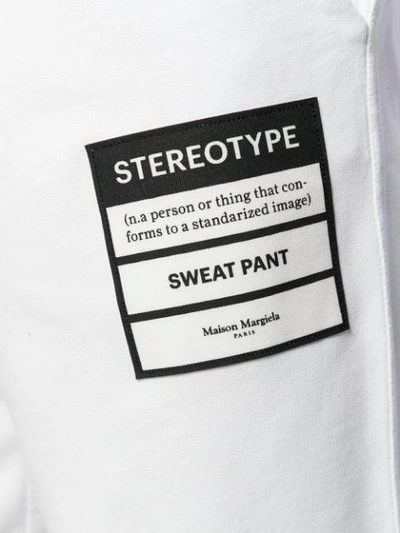 Shop Maison Margiela Tapered Sweatpants In White