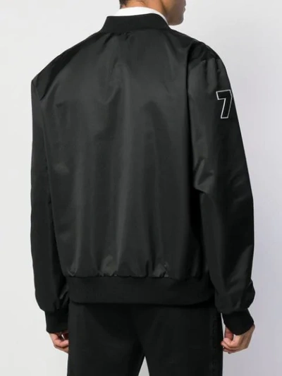 Shop Karl Lagerfeld Reversible Bomber Jacket In Black