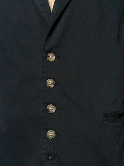 Shop Eleventy Buttoned Waistcoat In Blue